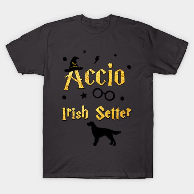 Accio Irish Setter T-Shirt by dogfather